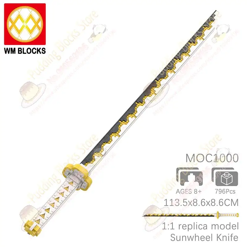 Игрушка-убийца демонов 1:1 имитация меча оружие строительные блоки аниме серия