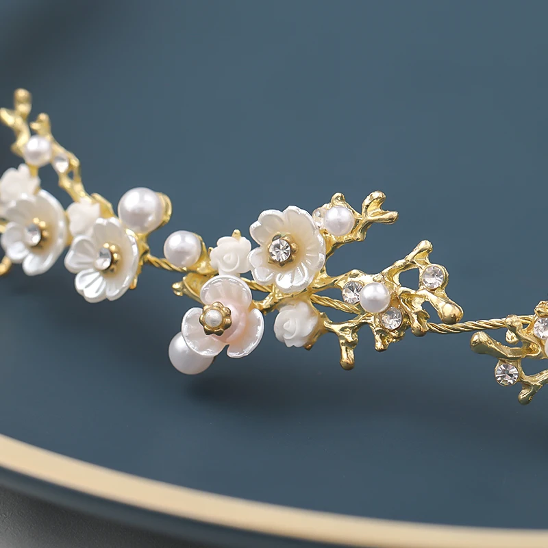 Золото с ретром вкусом женские свадебные туфли лодочки и повязка на голову