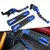 motorcycle extendable adjustable grips handle grips brake clutch levers set for yamaha yzfr6 yzf r6 yzf r6 2017 2018 2019 2020
