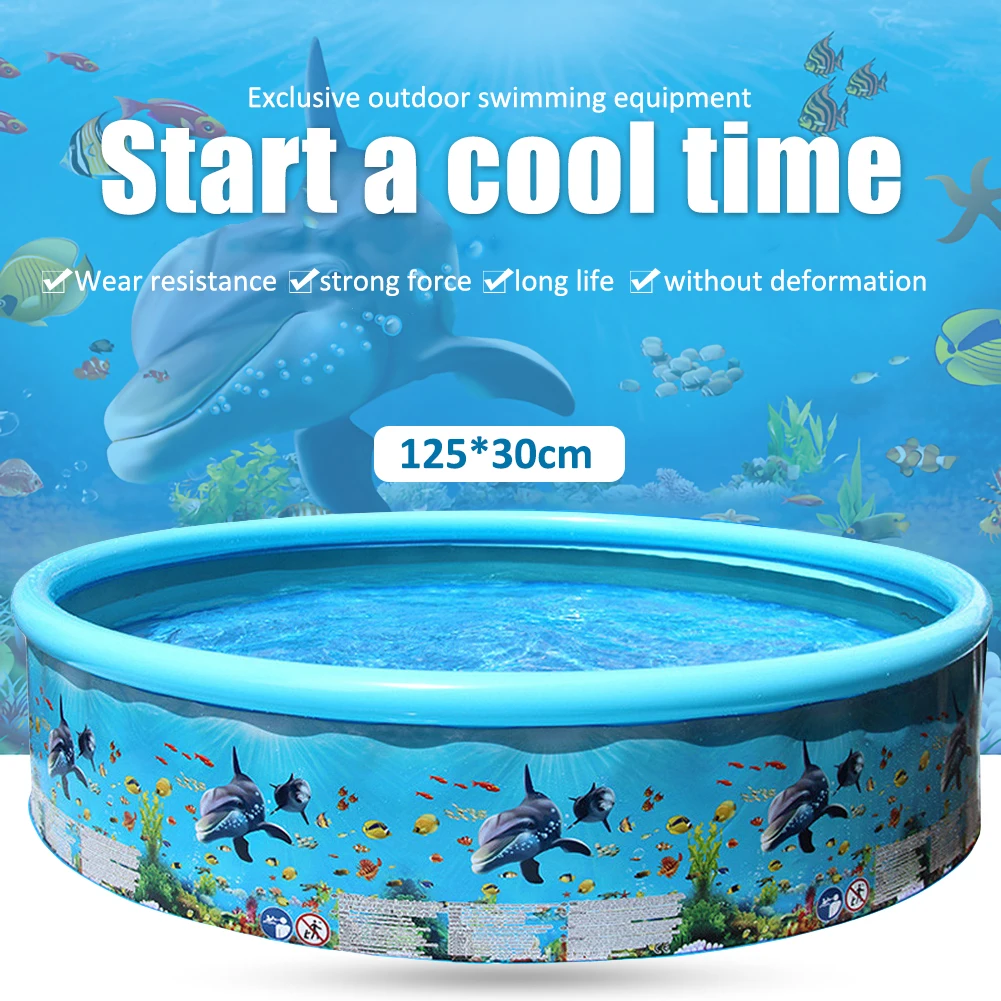 

125X30CM Thickened Inflatable Swimming Pool Blow Up Pool For Family Kids Backyard Foldable Swimming Pool Infant Water Floating