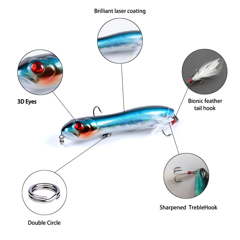 воблеры для рыбалки Спорт на открытом воздухе Плавающий Тип карандаш 10 см/16 2 г