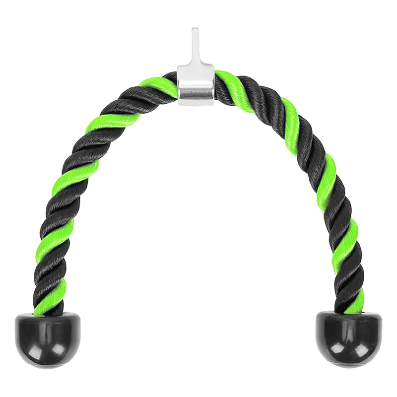 

Tricep Rope 36 Inch Fitness Attachment Cable Machine Pull Down Rope Cable Heavy Duty Coated Rope for Home Gym