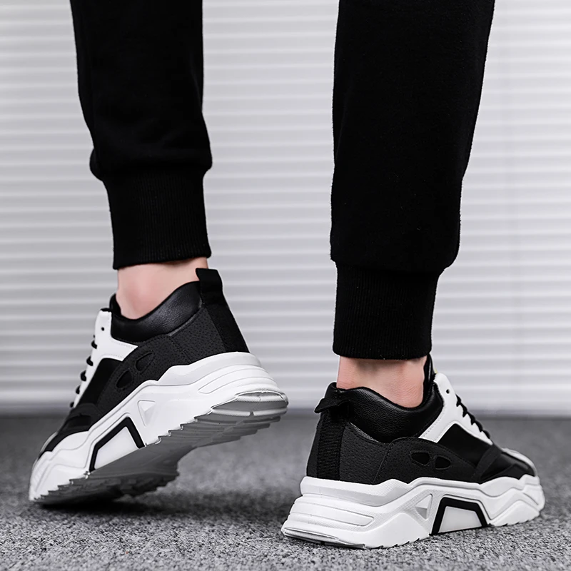 

2019 Men Sneakers Men's Casual Breathable Leather Waterproof Shoes Men Sneaker Mens Designer Leasure Pu Dad Shoes Zapato Hombre