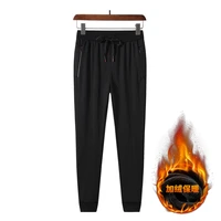 men pants warm fleece overweight pants black trousers streetwear casual pants winter plus size 8xl mens clothing free shipping