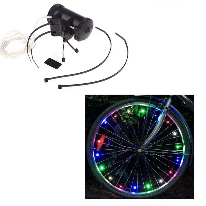 20LED 2M Bike String Light Waterproof Bicycle Cycling Rim Lights LED Wheel Night Strip Lamp | Лампы и освещение
