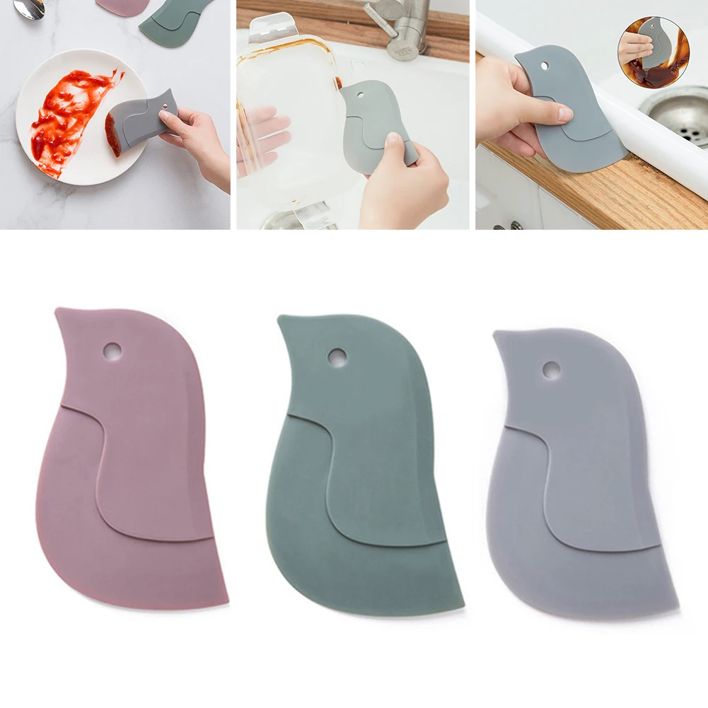 Скребок с милым мультяшным пингвином мягкий многофункциональный скребок