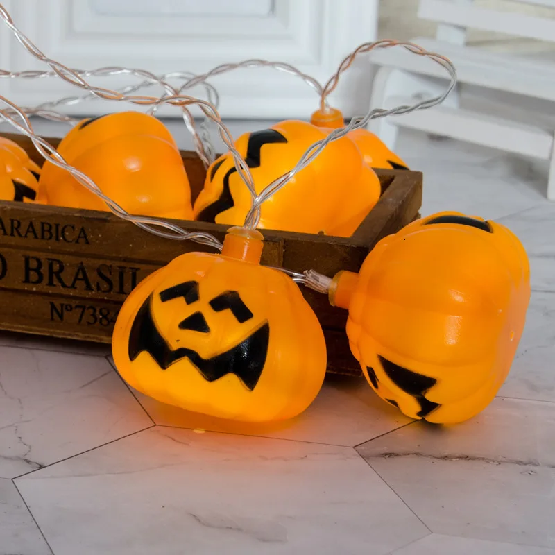 2 м Тыква 10 светодиодный гирлянды Хэллоуин украшения огни лампа в виде китайского