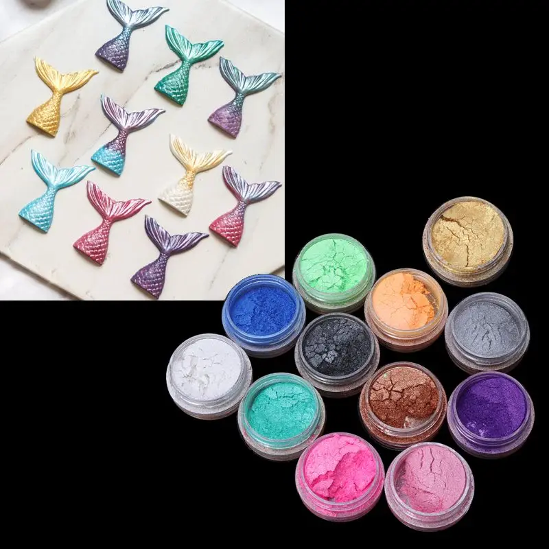 

Fluorescent Glow-in-the-Dark Powder & Pearl Pigment Set Resin Jewelry DIY Craft