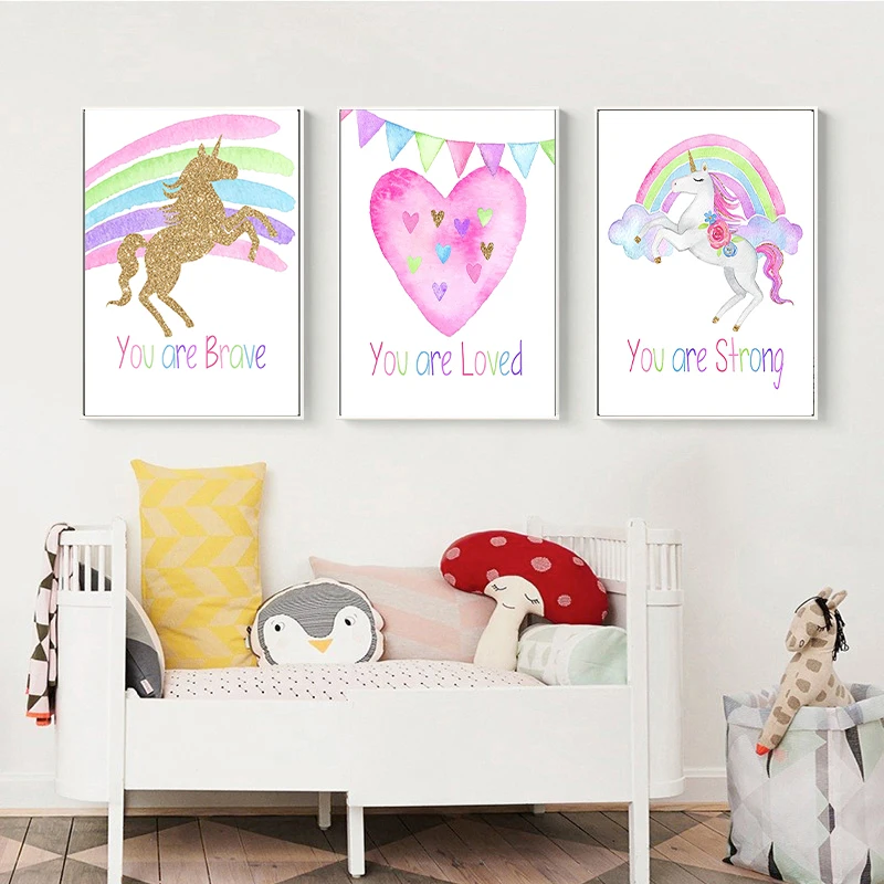 Nordic простой в виде единорога из мультфильма под искусственные бриллианты