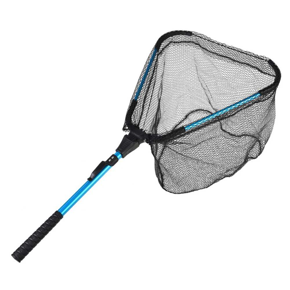 

Fishing Net Landing Folding Net Non-Slip Aluminum Alloy Pole Landing Fishing Net With Pole Collapsible For Catching Fishes