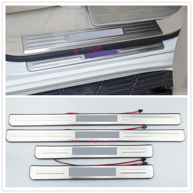 Автомобильный Стайлинг #304 Нержавеющая сталь светодиодный порога бампер ворота