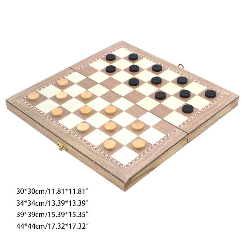 

3-in-1 Boys Girls Montessori Education Game Brain Developmental Game Board Chess Interactive Wooden Classic Chess