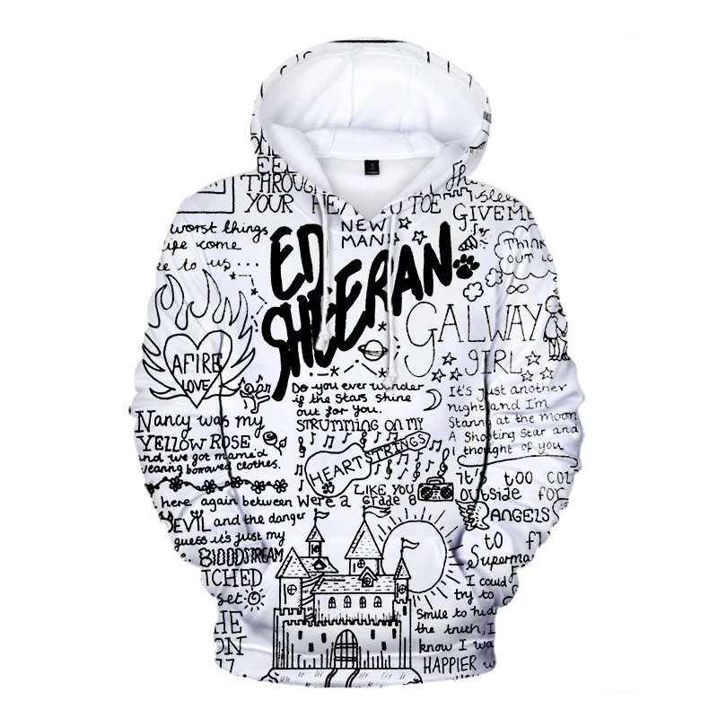 2021 Ed Sheeran 3D Print Hoodie Men Women Pullover Hooded Harajuku Oversized Hoodies Hip Hop 3d Hoodies Sweatshirt