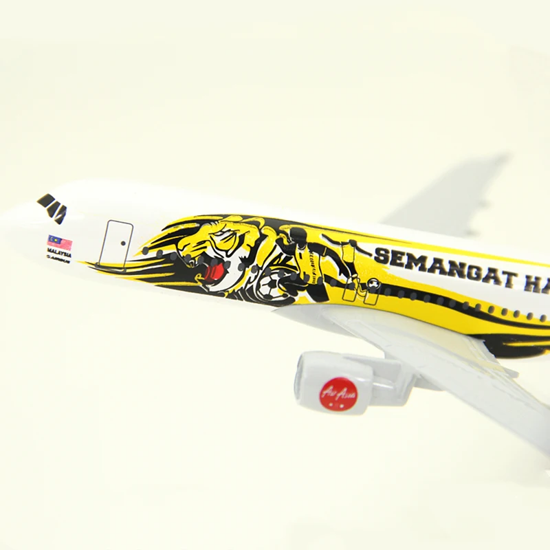 16 см масштаб 1:400 воздушная Азия аэробус A320 тигровая модель самолета красочная