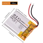 302025 3,7 V 140mAh литий-полимерный литий-ионный аккумулятор для mp3 mp4 mp5 gps Bluetooth динамик гарнитура маленькие игрушки 032025 291924