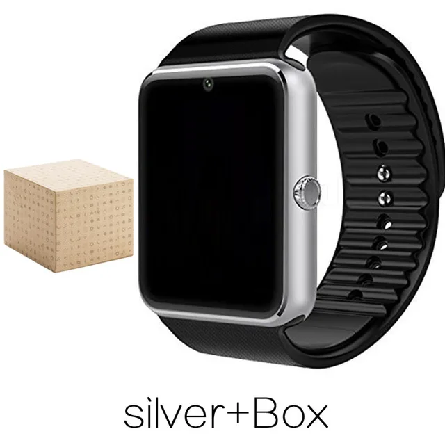 silver Смарт-часы плюс металлические часы GT08 со слотом для сим-карты Push Message Bluetooth подключение Android IOS Телефон Smartwatch PK V8 - Цвет: silver