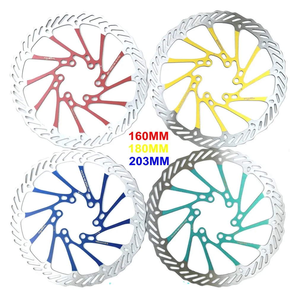 

Mountain Bike Brake Rotor 160mm/180mm/203mm Stainless Steel Rotor Strong Heat Dissipation Floating Rotor Cycling Accessories
