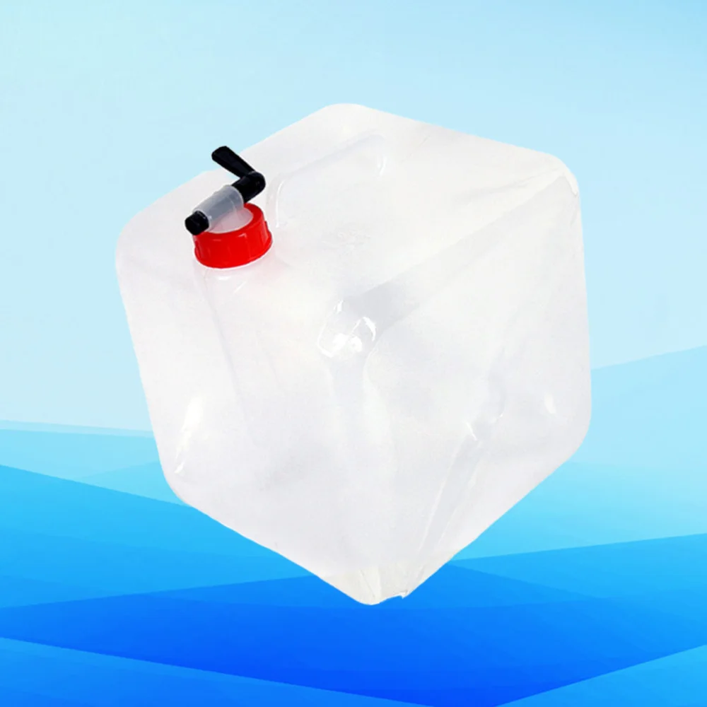 

20L Large Capacity Collapsible Drinking Water Bag Foldable Water Carrier Container Bottle for Camp Picnic (White)
