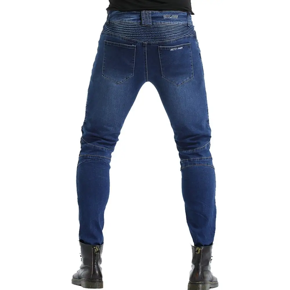 Новые водонепроницаемые мужские мотоциклетные джинсы для езды с 4 X CE панцири