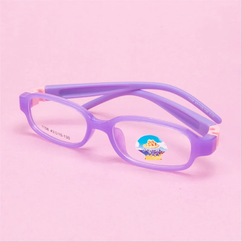 Детские очки легкие с гибкой оправой детские по рецепту для мальчиков и девочек
