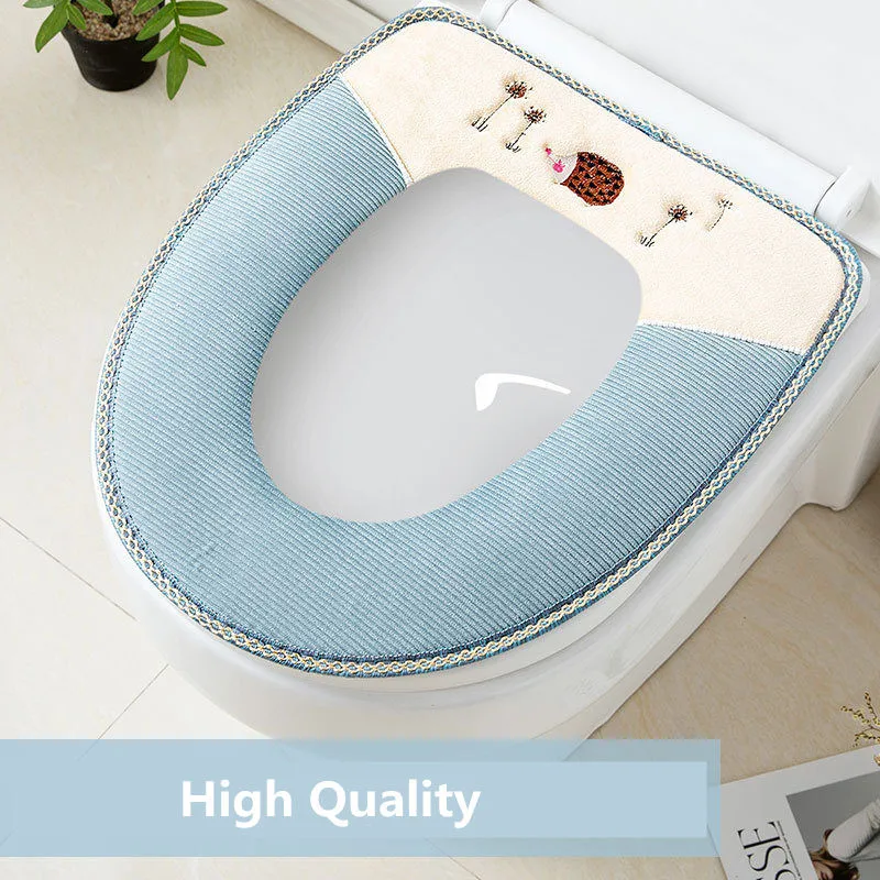 

Универсальный чехол для унитаза, Красивая Подушка для унитаза, утолщенная Водонепроницаемая Крышка для унитаза из искусственной кожи на мо...