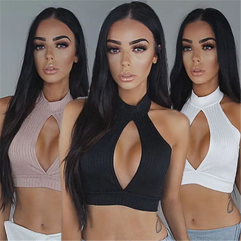 

New Women Girl Ladies Summer V neck Knit Casual Tank Tops Vest Solid Slim Sleeveless Crop Split Sexy Hot Tops 2022 NEW Arrival
