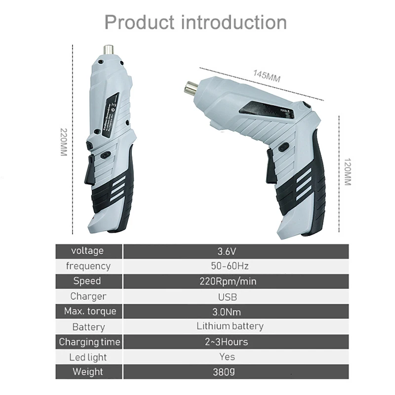 

Electric Cordless Screwdrivers Drill Electric Screwdriver Power Tools Rechargeable Electric Screwdriver Home DIY Repair Tool Set