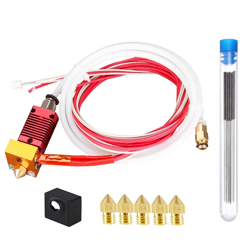 Hotend para o Jogo Capa do Silicone dos Pces Bicos dos Pces 40w da Extrusora do Pro 10s do Ender com 1 Montado 10 3 5 0.4mm Kit 24v – Cr10