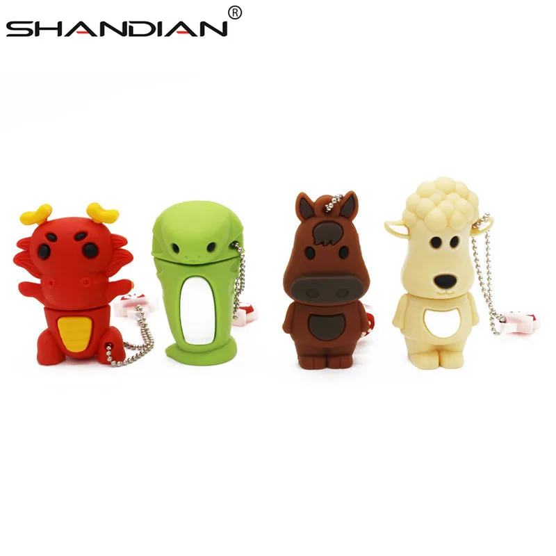 SHANDIAN saleNew Модный USB флеш накопитель мультяшная палка креативный 64 ГБ 32 ГБ/16 ГБ/8 ГБ/4