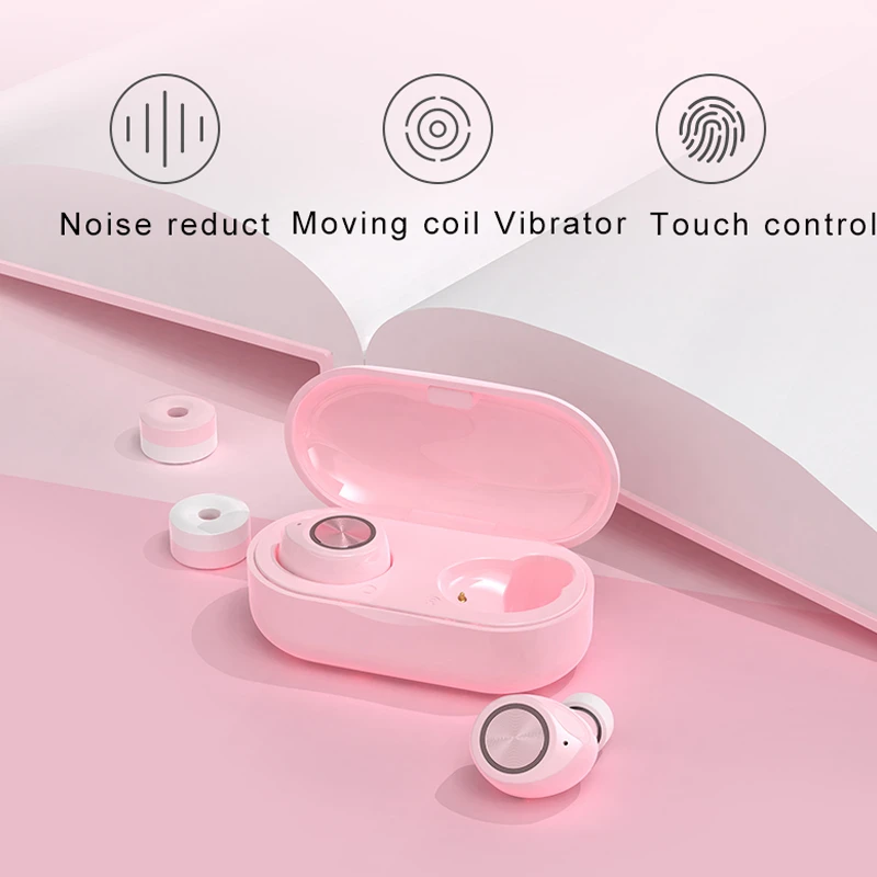 TWS беспроводные наушники, Bluetooth наушники 5,0, сенсорное управление, наушники с микрофонами, гарнитура, шумоподавление, Hi-Fi стерео