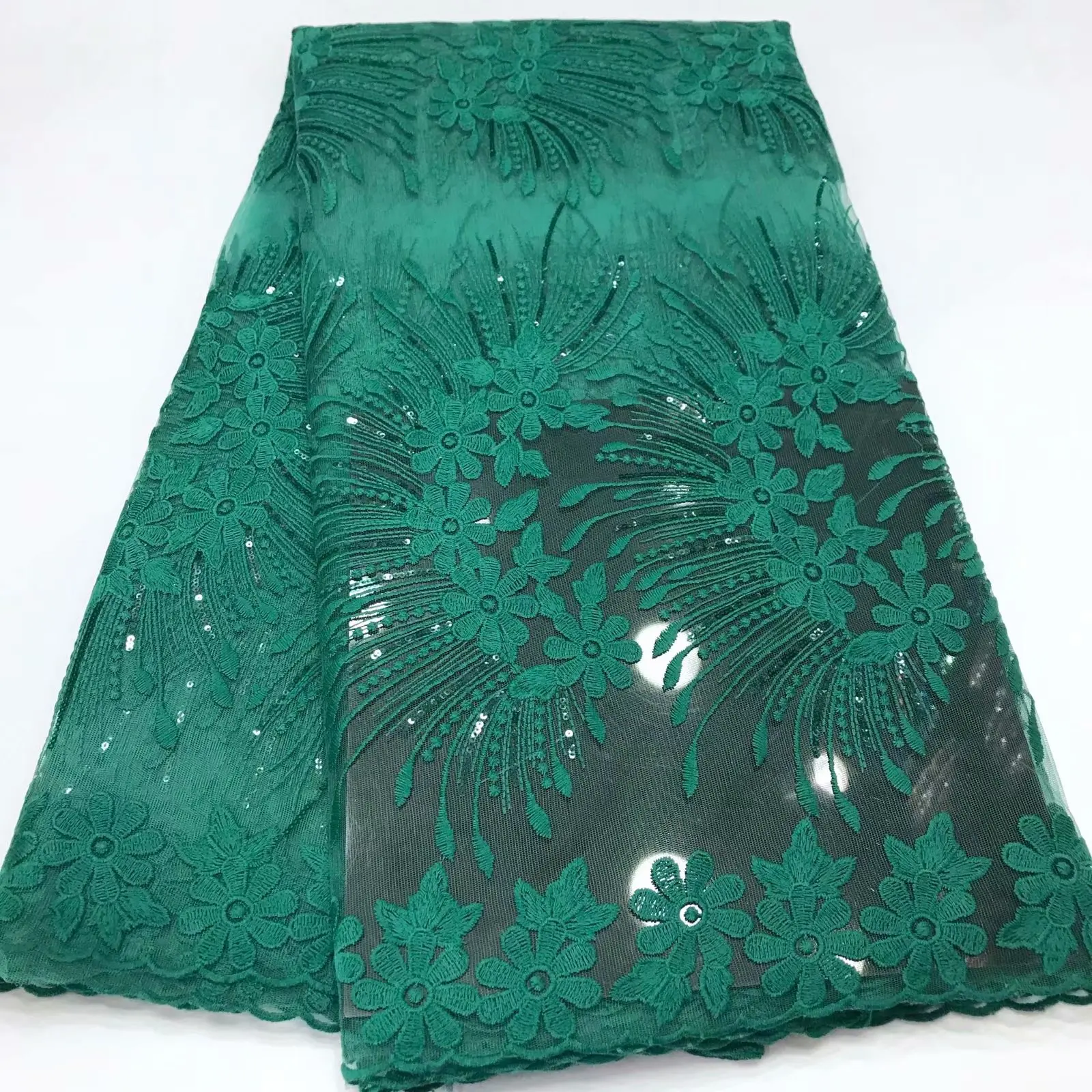 Вышитая Тюлевая кружевная ткань жемчуг Кружевная аппликация Ткань для свадьбы