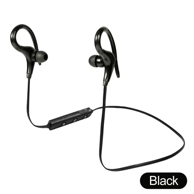 Черный BT-1 беспроводные наушники Спорт бег Bluetooth наушники громкой связи бас стерео Bluetooth гарнитура с микрофоном для всех смартфонов - Цвет: Черный