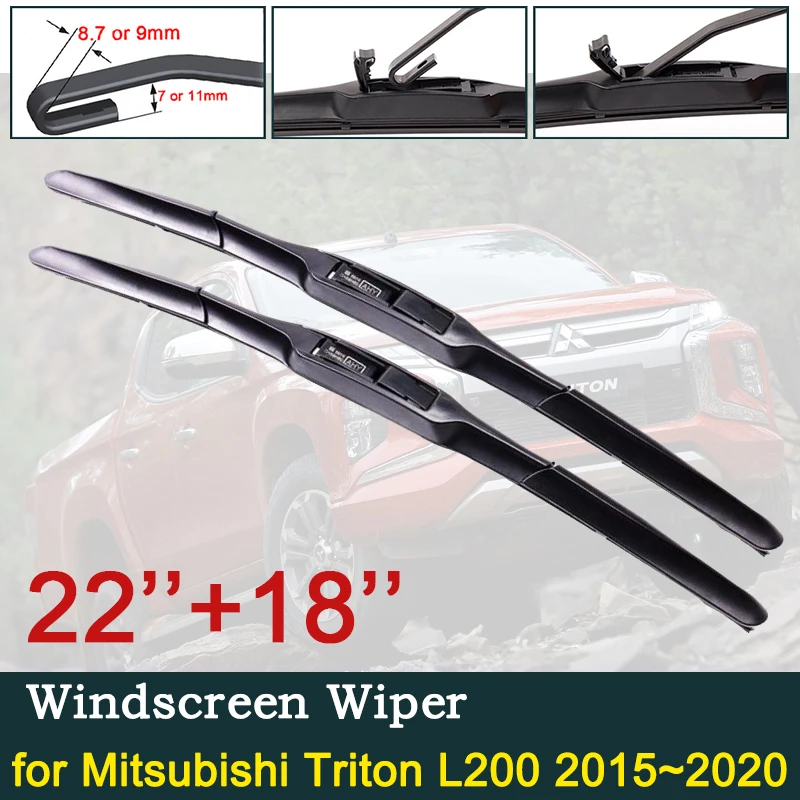 Lame d'essuie-glace de voiture pour Mitsubishi L200  Triton  Strakar  barbier  Fiat  Fullback  RAM