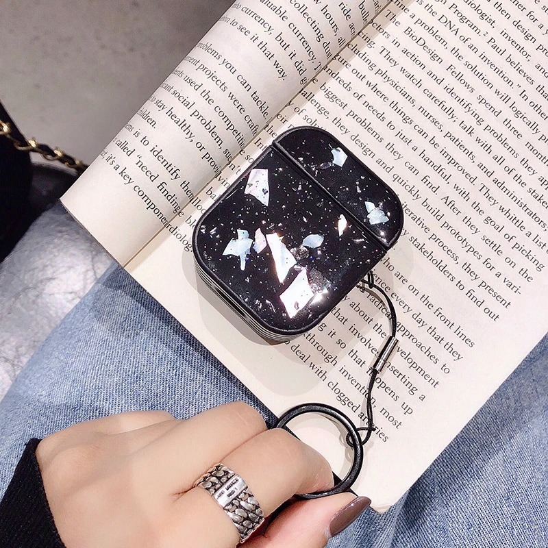Жесткий клеевой чехол с блестками для Apple Airpods противоударный чехол для Apple гарнитура для Airpods чехол s Для Air Pods защитный чехол