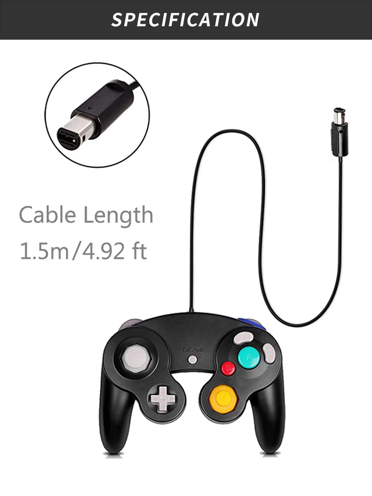 Классический проводной контроллер джойстика Джойстик Геймпад для NAND для Gamecube контроллер для wii вибрационная игра