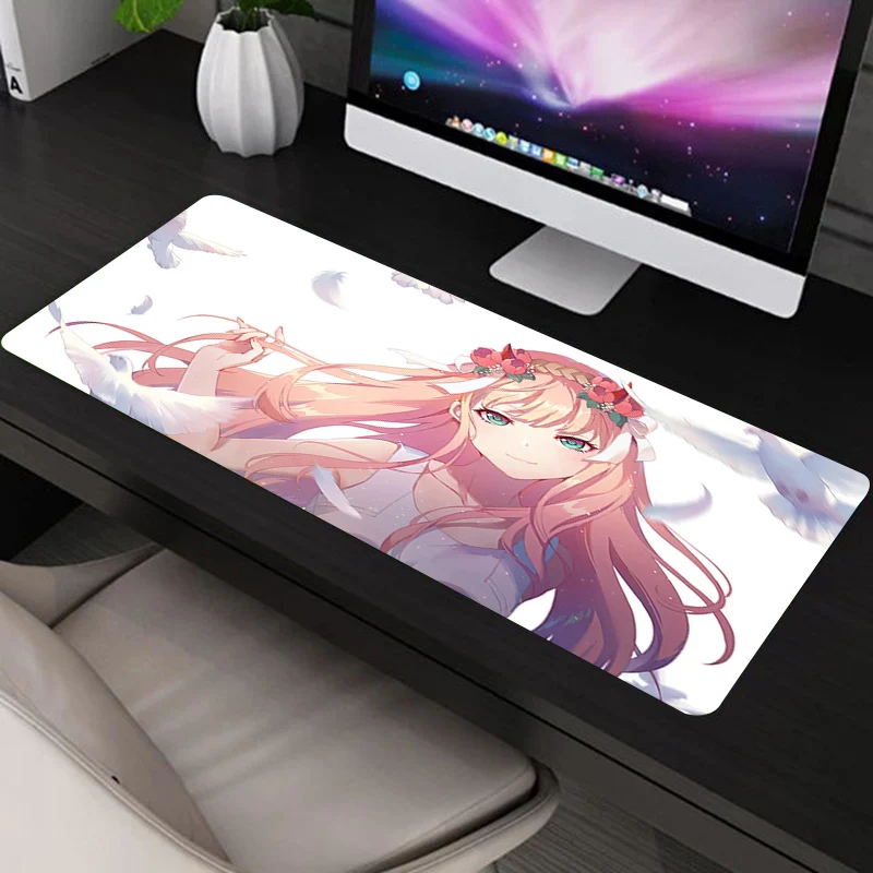 

Игровой коврик для мыши Zero Two, настольный милый коврик Varmilo для игр, милый коврик для игр, аксессуары для аниме игр, компьютерный коврик для кл...
