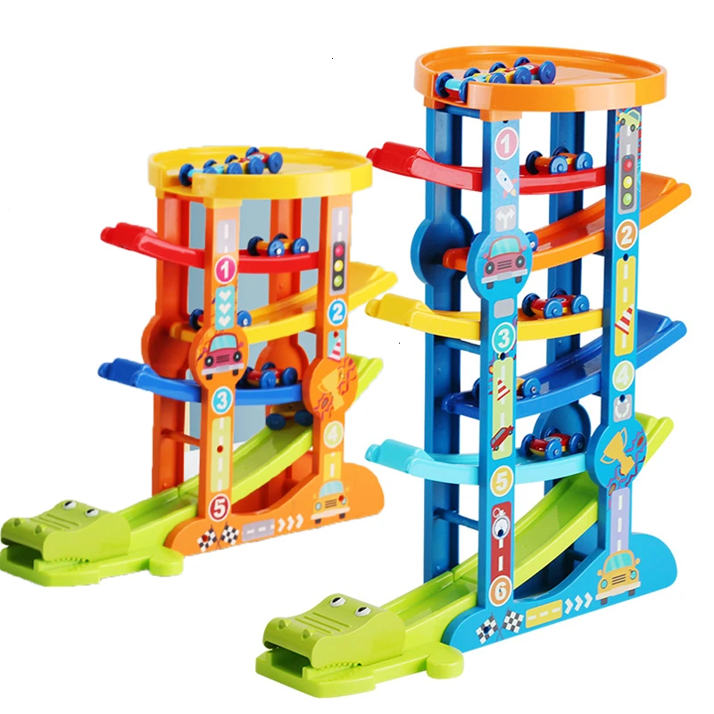 7 слойная гоночная трасса с 6 Мини инерционными машинками раздвижные игрушки для