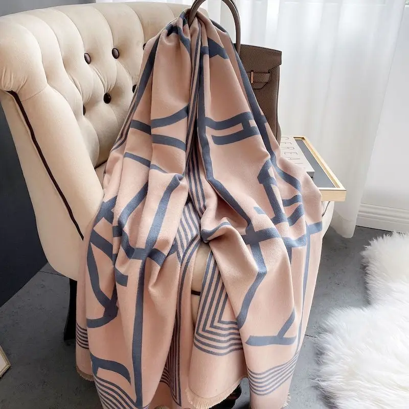 Новинка 2021 кашемировый шарф женский теплый из пашмины женские Роскошные зимние