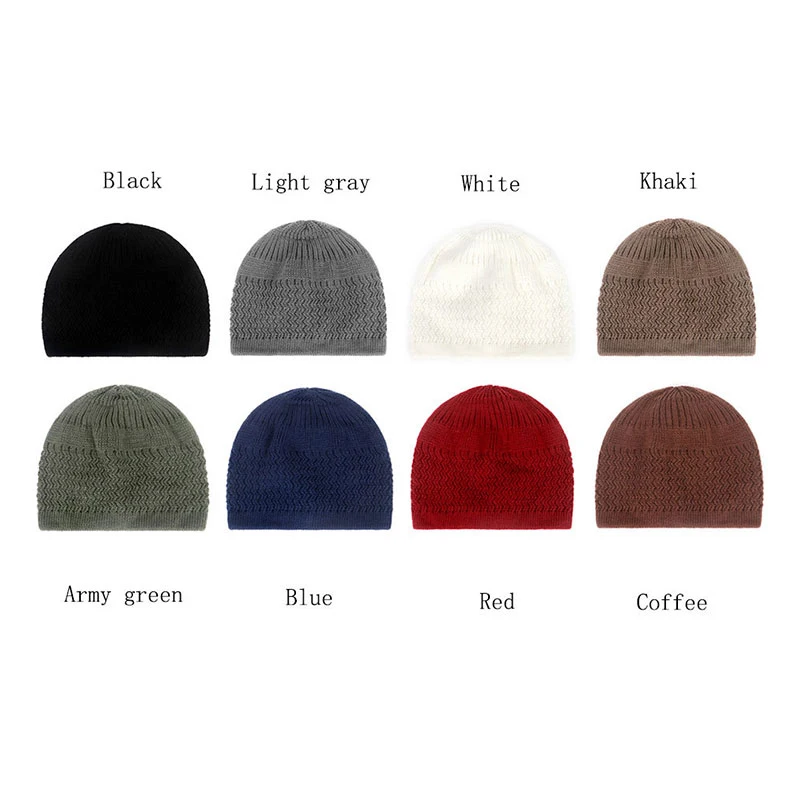 

winter All-match Knitted Hats Keep Warm Cycling hat Men Caps Classic Knitted Hats Keep Warm Pullover Hats Thick Baotou Cap