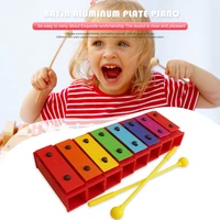 colorful 8 notes glockenspiel xylophone percussion rhythm musical instrument toy lightweight portable music element