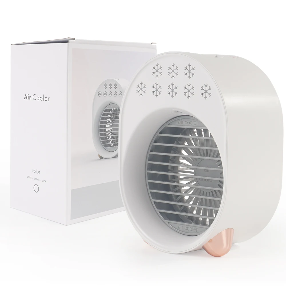 

Portable Air Cooler Fan Air Conditioner Desk Mini Fan Light Desktop Air Cooling Fan Humidifier Purifier For Office Bedroom