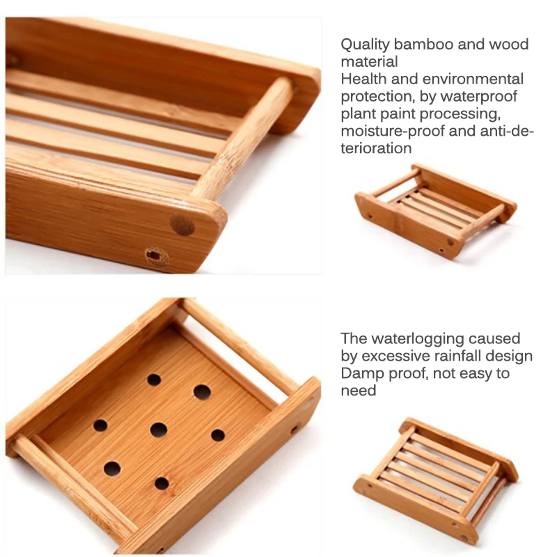 Портативные мыльницы креативные простые бамбуковые ручные дренаж для мыла
