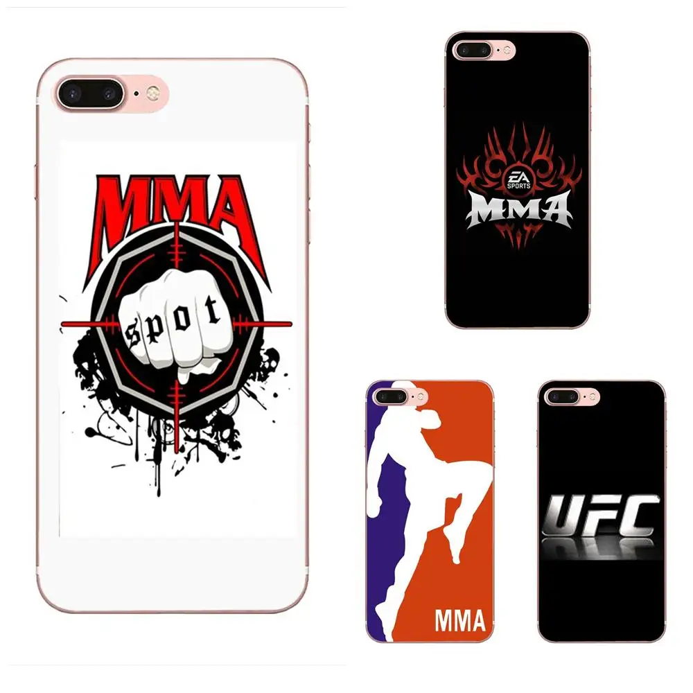 Прозрачный сотовый телефон из ТПУ с логотипом Ufc Mma дизайн для Apple iPhone 4 5 5C 4S SE 6 6S 7 8