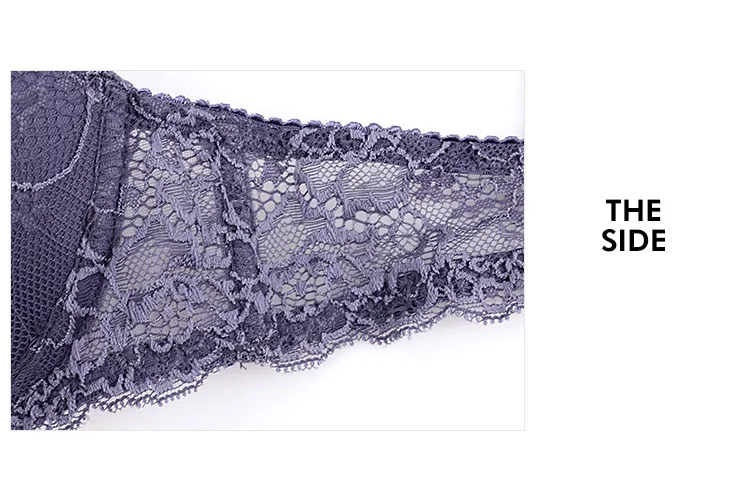 CINOON New Top Sexy underwear Set Push-up Bra And Panty Sets Embroidery Lace Brassiere Adjustable Straps Gathered Lingerie
