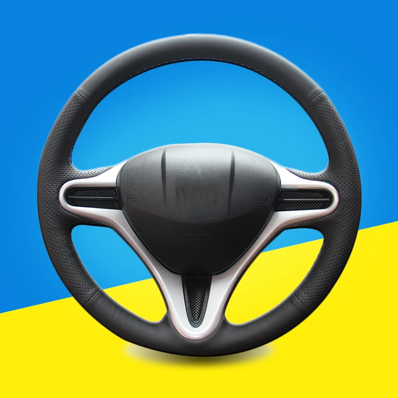 Ручная швейная Автомобильная оплетка на рулевое колесо чехол для Honda Fit 2009 2013 City