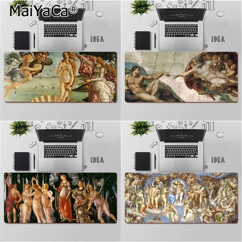 

Maiya renaissance art painting aesthetic Customized laptop Gaming mouse pad Free Shipping Large Mouse Pad Keyboards Mat