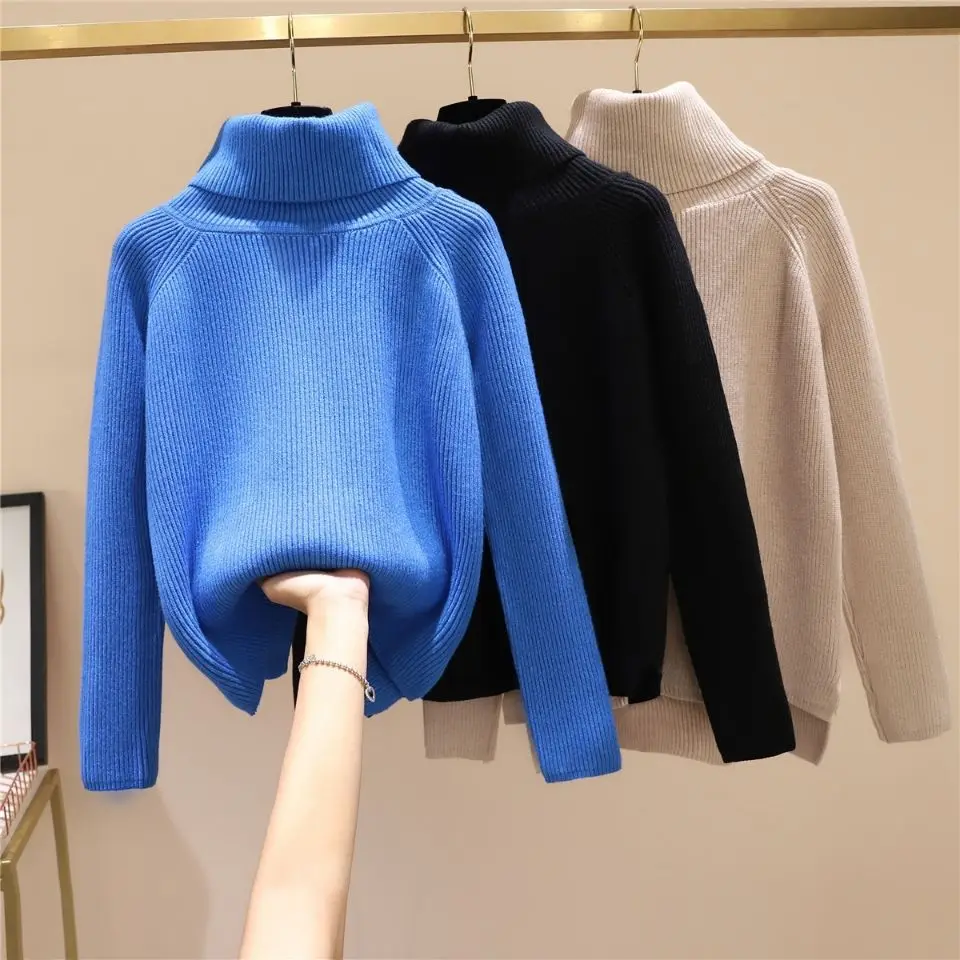 

Базовая водолазка 2021, женские свитера, осенне-зимние топы, тонкий женский пуловер, вязаный свитер, джемпер, мягкий теплый свитер