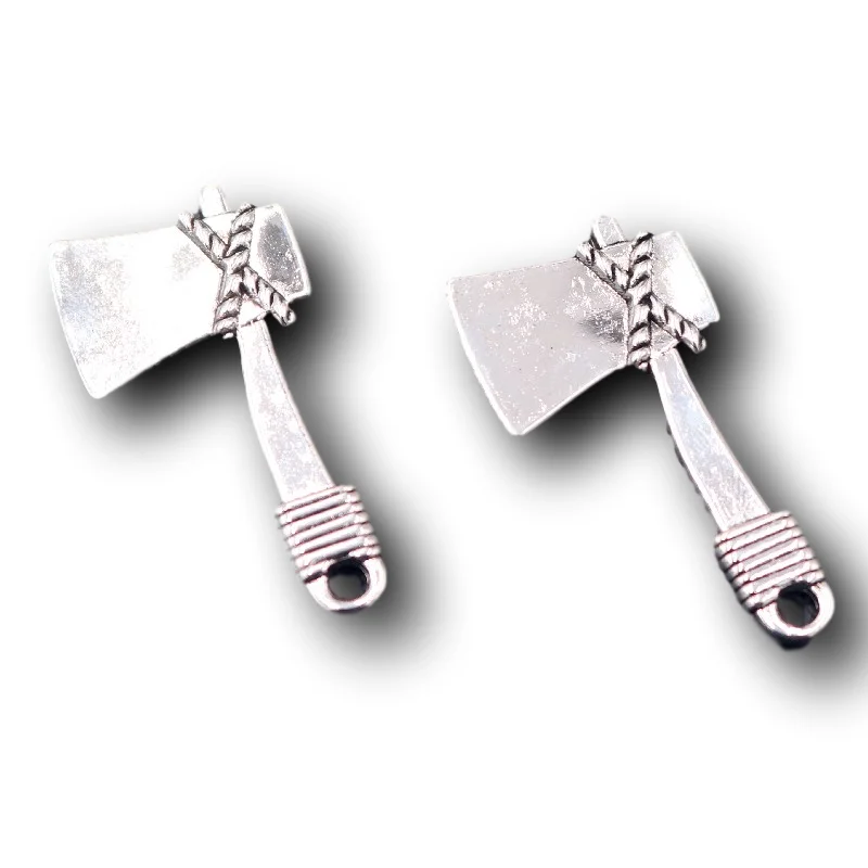 8pcs Silver Plated Tool Axe Pendants Retro Necklace Earrings Accessories DIY Charms For Jewelry Crafts Making 41*21mm A2342 - купить по