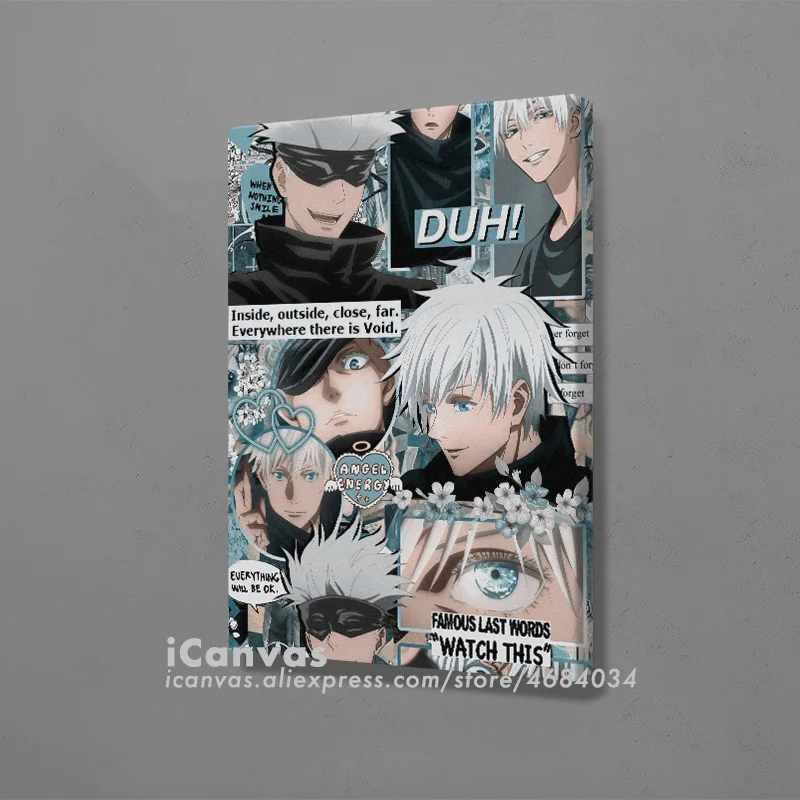 

Годжо Сатору юдзюцу кайзен Аниме Холст домашний Декор Картина настенное искусство украшения принты для спальни гостиной плакат