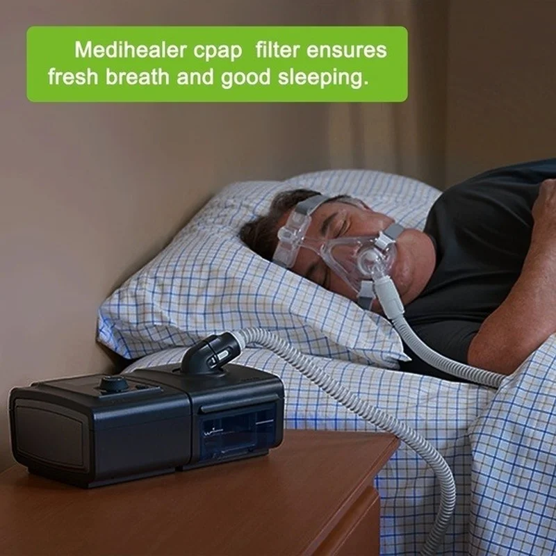 Фото Фильтры 12 шт. для аппаратов CPAP Philips дышащие, 4 шт. многоразовых черных поролона и 8 шт. одноразовых белых №5